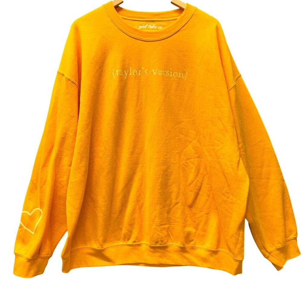 Girl Tribe‎ Co Sweatshirt TAYLOR'S VERSION Gold Pullover Womend XXL 2XL